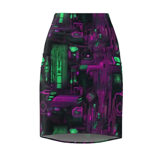 Synthwave Circuit on a Pencil Skirt