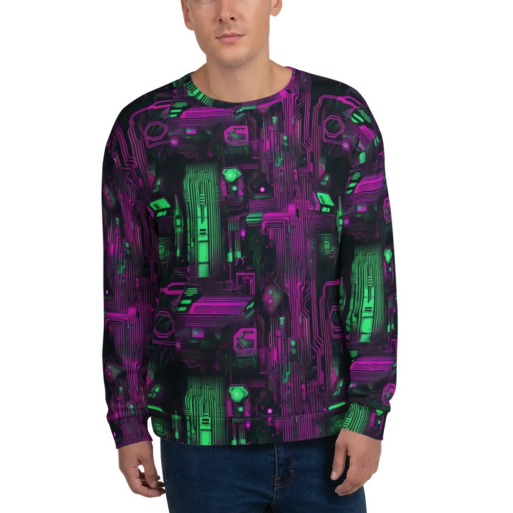 Synthwave Circuit on Sweatshirt — Front
