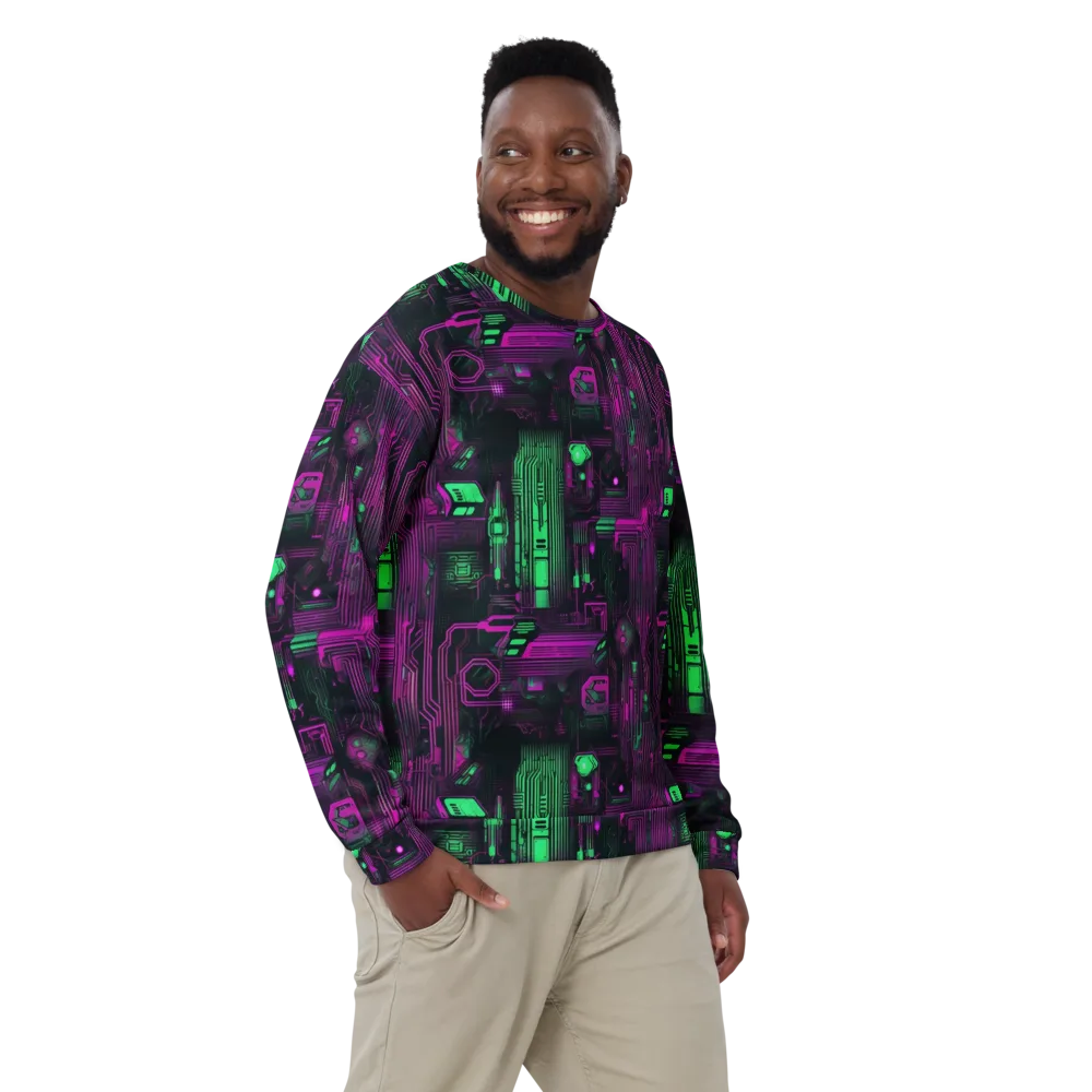 Synthwave Circuit on Sweatshirt — Front