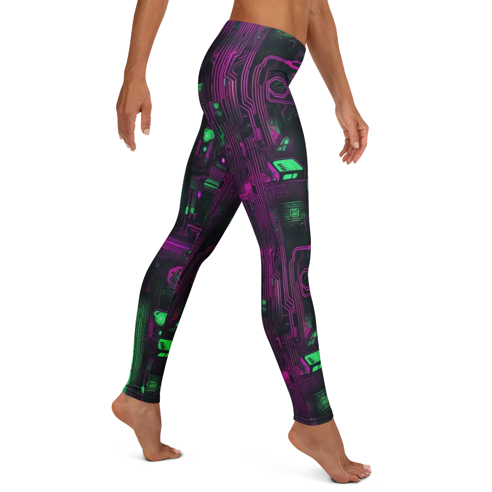 Synthwave Circuit on Leggings — Right