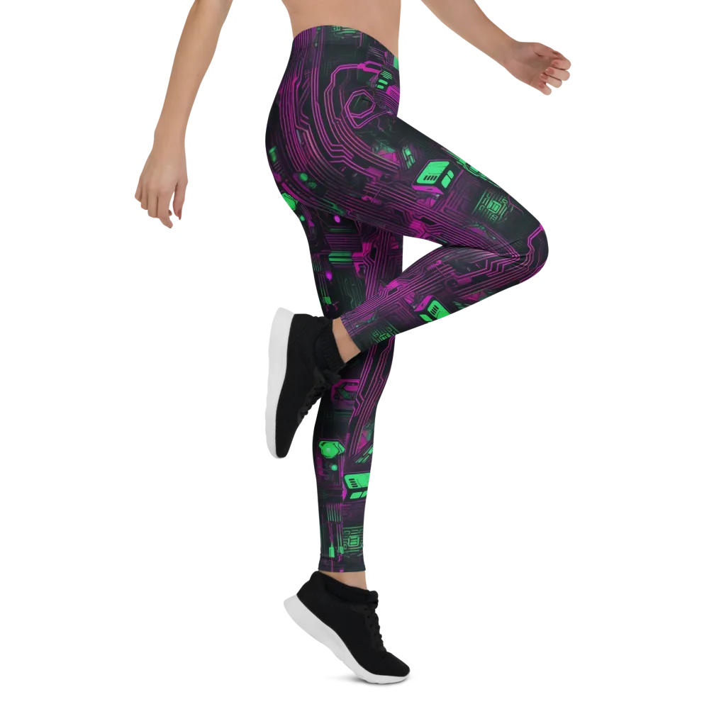 Synthwave Circuit on Leggings — Right
