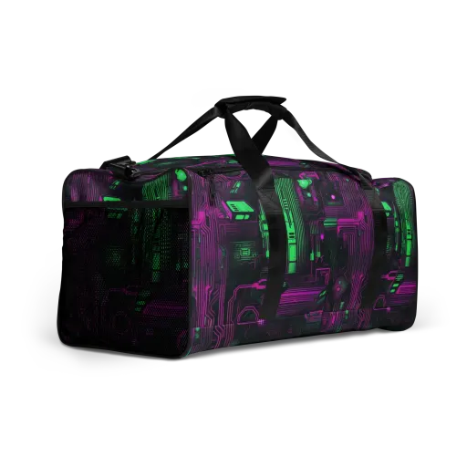 Synthwave Circuit on a Duffle Bag