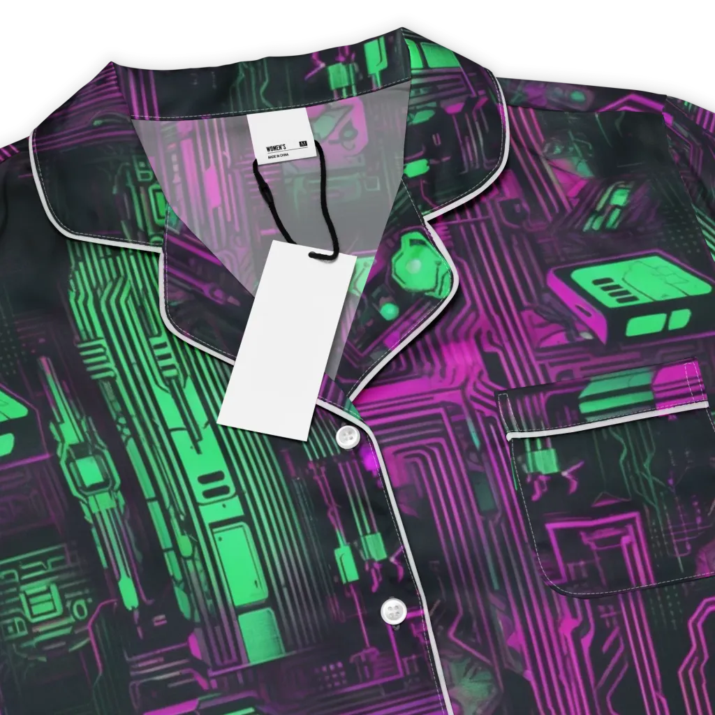 Synthwave Circuit on Women's Short Sleeve Pajama Top — Product details