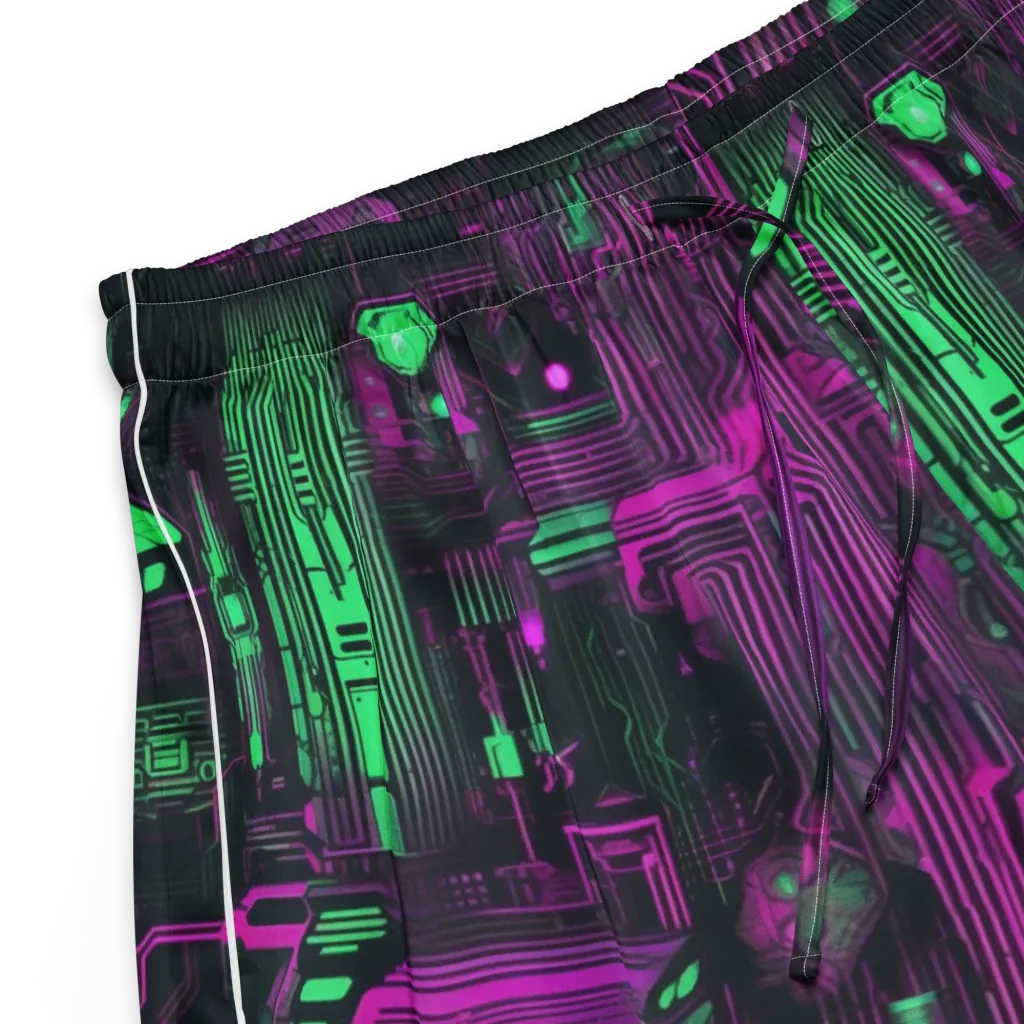 Synthwave Circuit on Women's Pajama Shorts — Product details