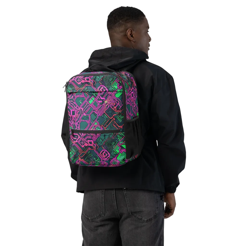 Electric Lattice on Utility Backpack — Back