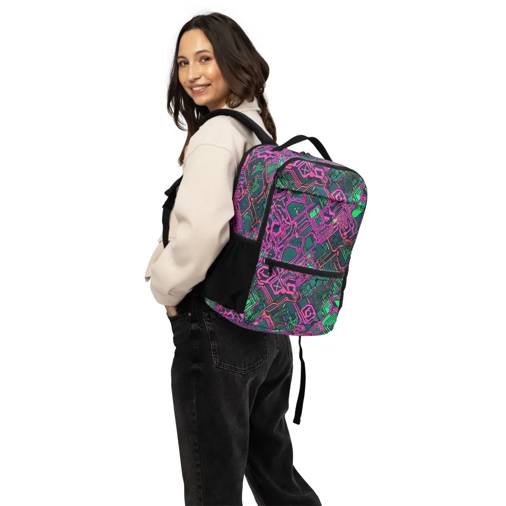 Electric Lattice on Utility Backpack — Back