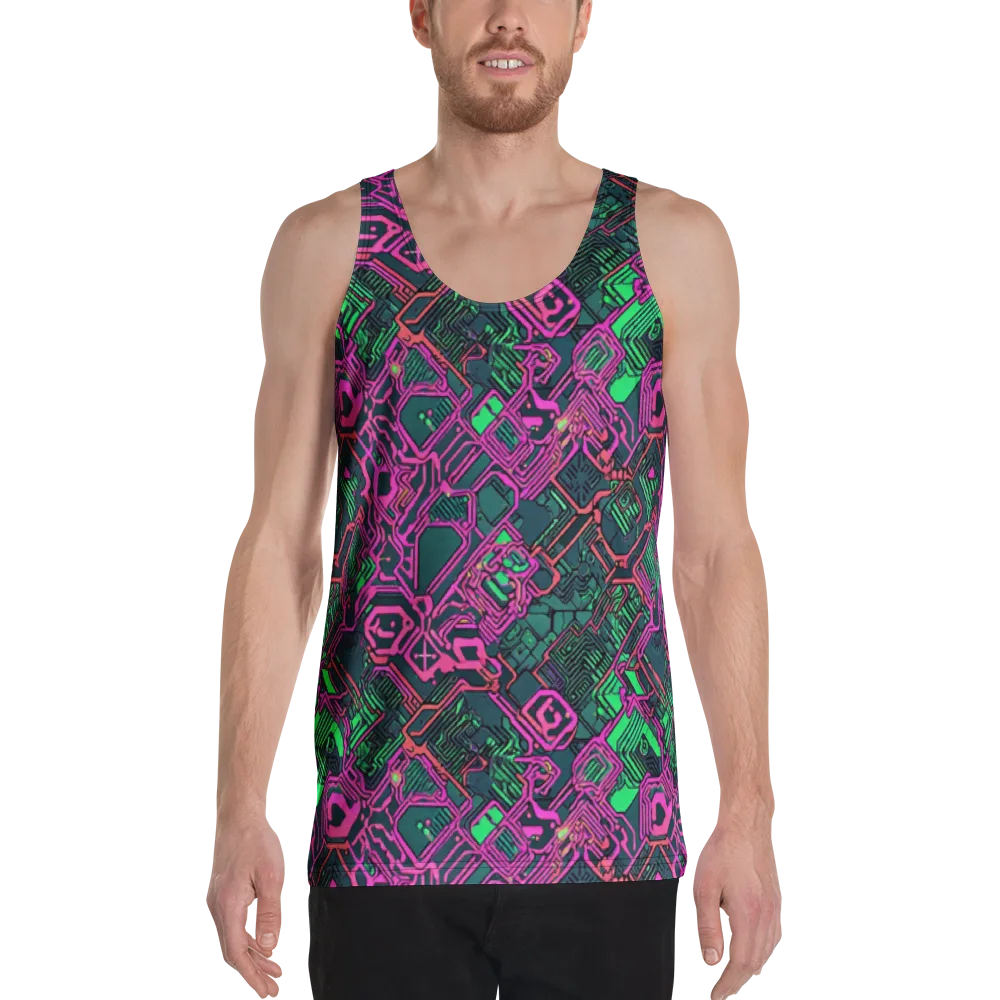 Electric Lattice on Men's Tank Top — Front