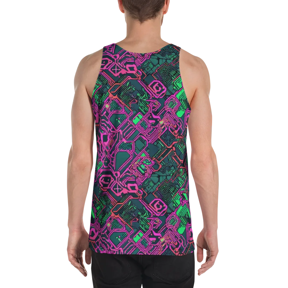 Electric Lattice on Men's Tank Top — Back