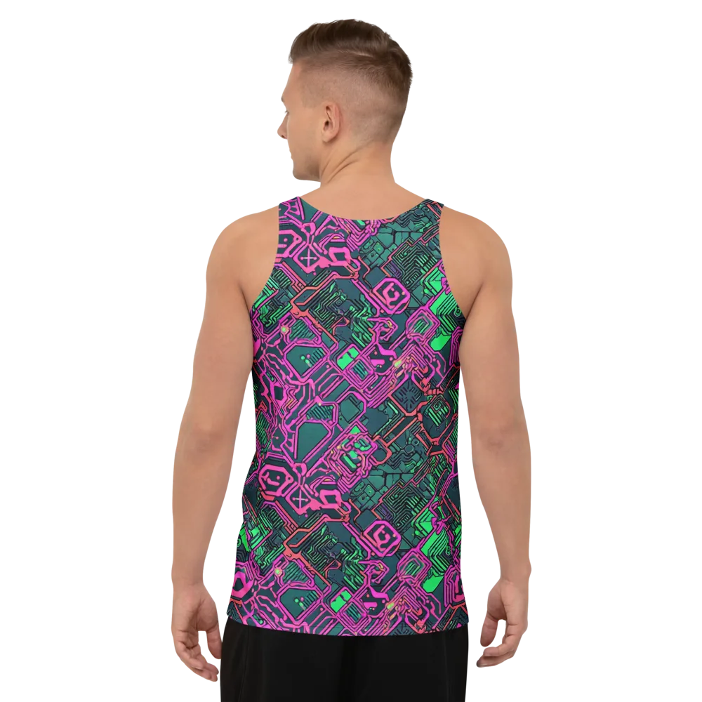 Electric Lattice on Men's Tank Top — Back