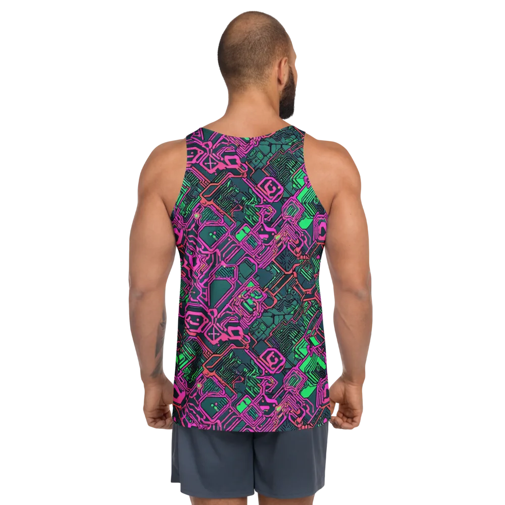 Electric Lattice on Men's Tank Top — Back