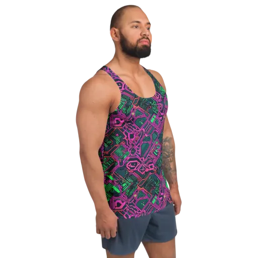 Electric Lattice on a Men's Tank Top