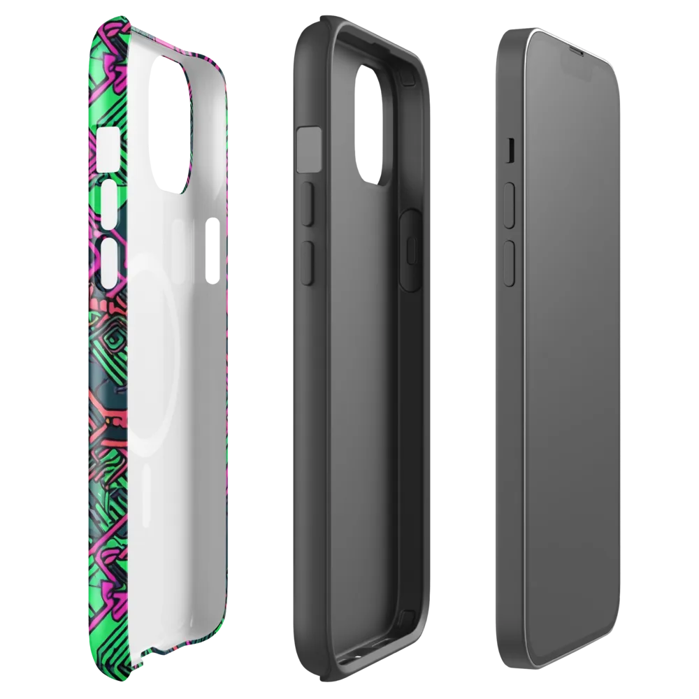 Electric Lattice on MagSafe Tough Case for iPhone® — Front