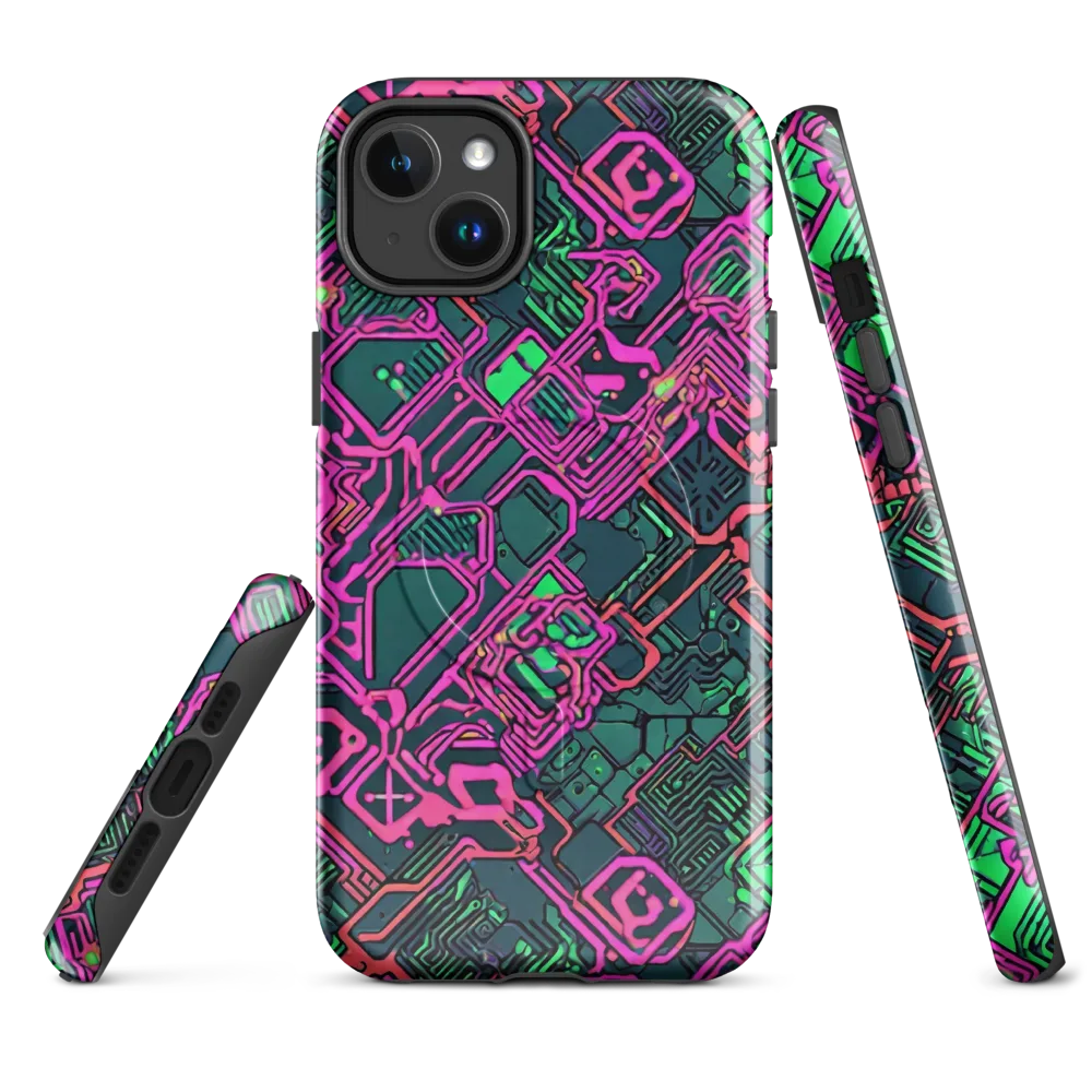 Electric Lattice on MagSafe Tough Case for iPhone® — Front