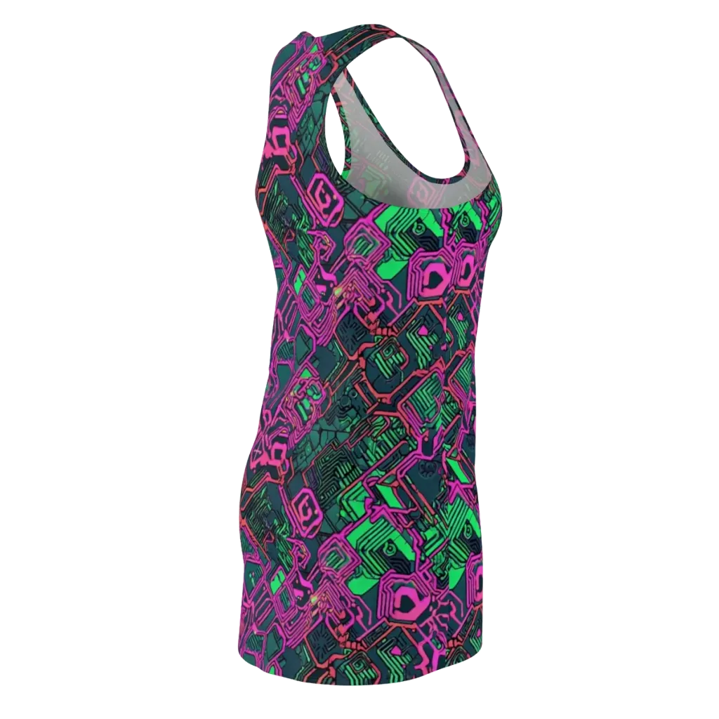 Electric Lattice on Racerback Dress — Back Side
