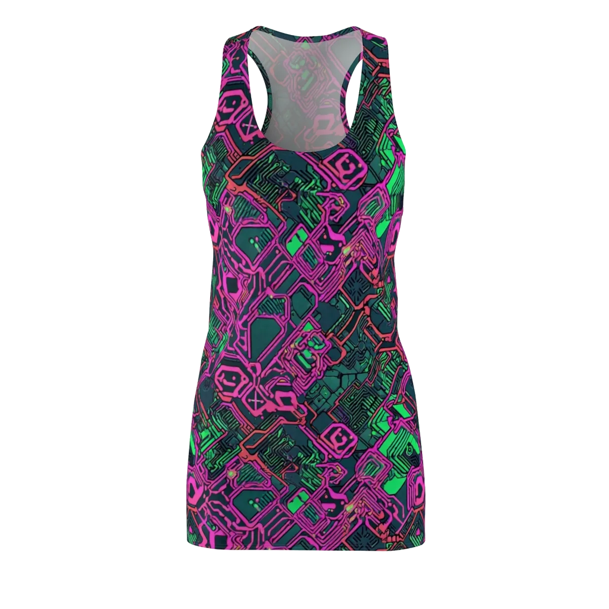 Electric Lattice on Racerback Dress — Front