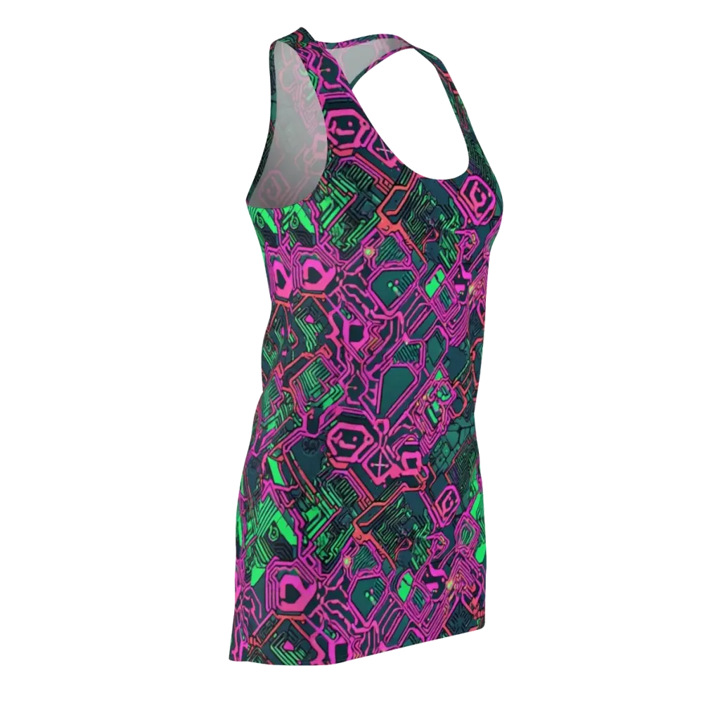 Electric Lattice on Racerback Dress — Front Side