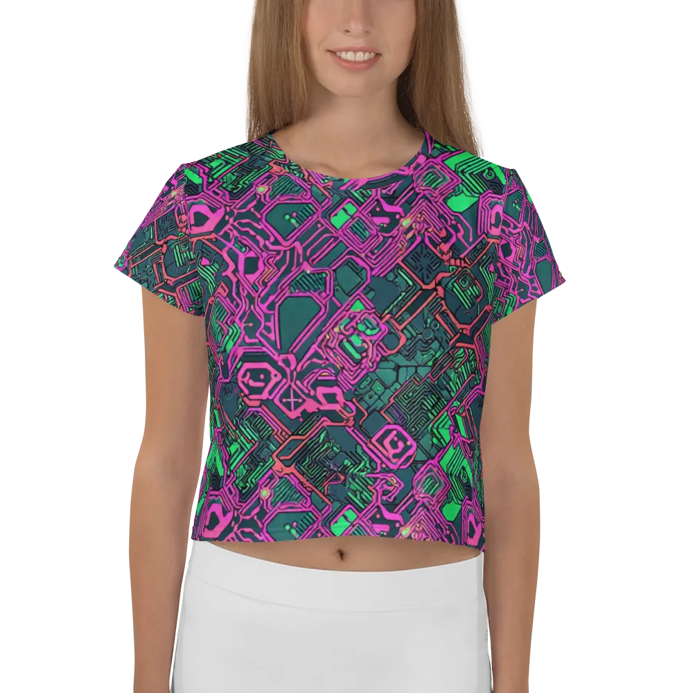 Electric Lattice on Crop Tee — Front