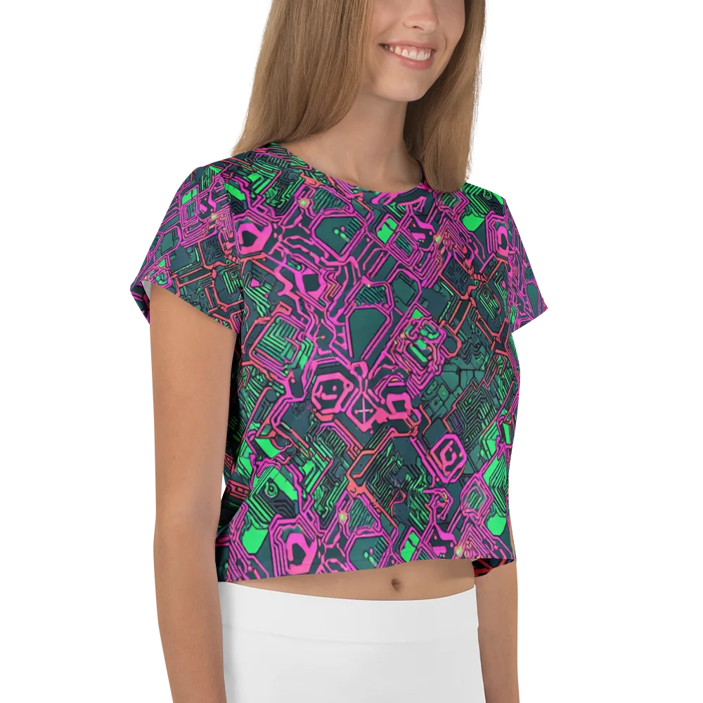 Electric Lattice on Crop Tee — Right