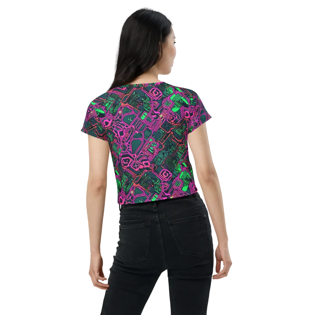 Electric Lattice on Crop Tee — Back