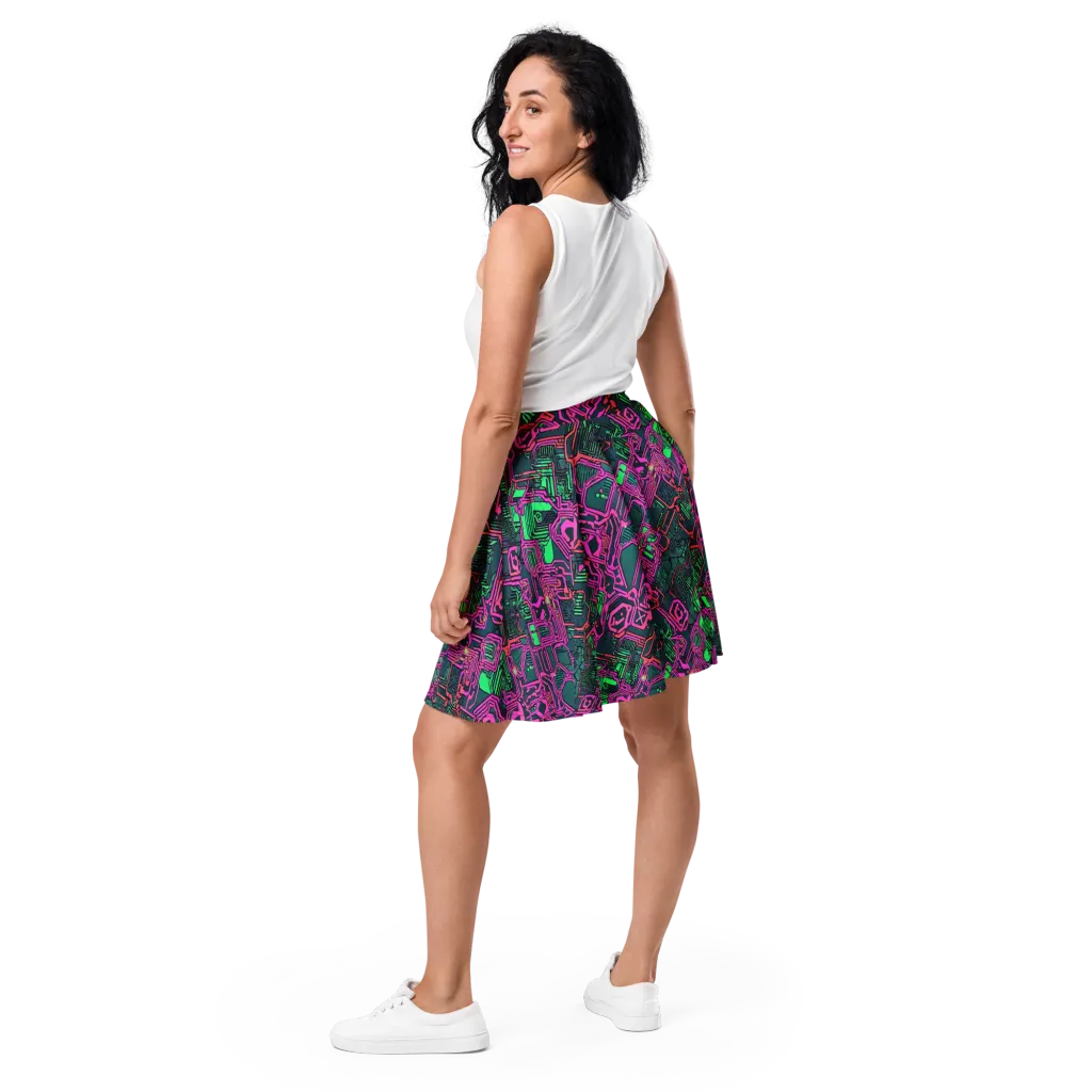 Electric Lattice on Skater Skirt — Back