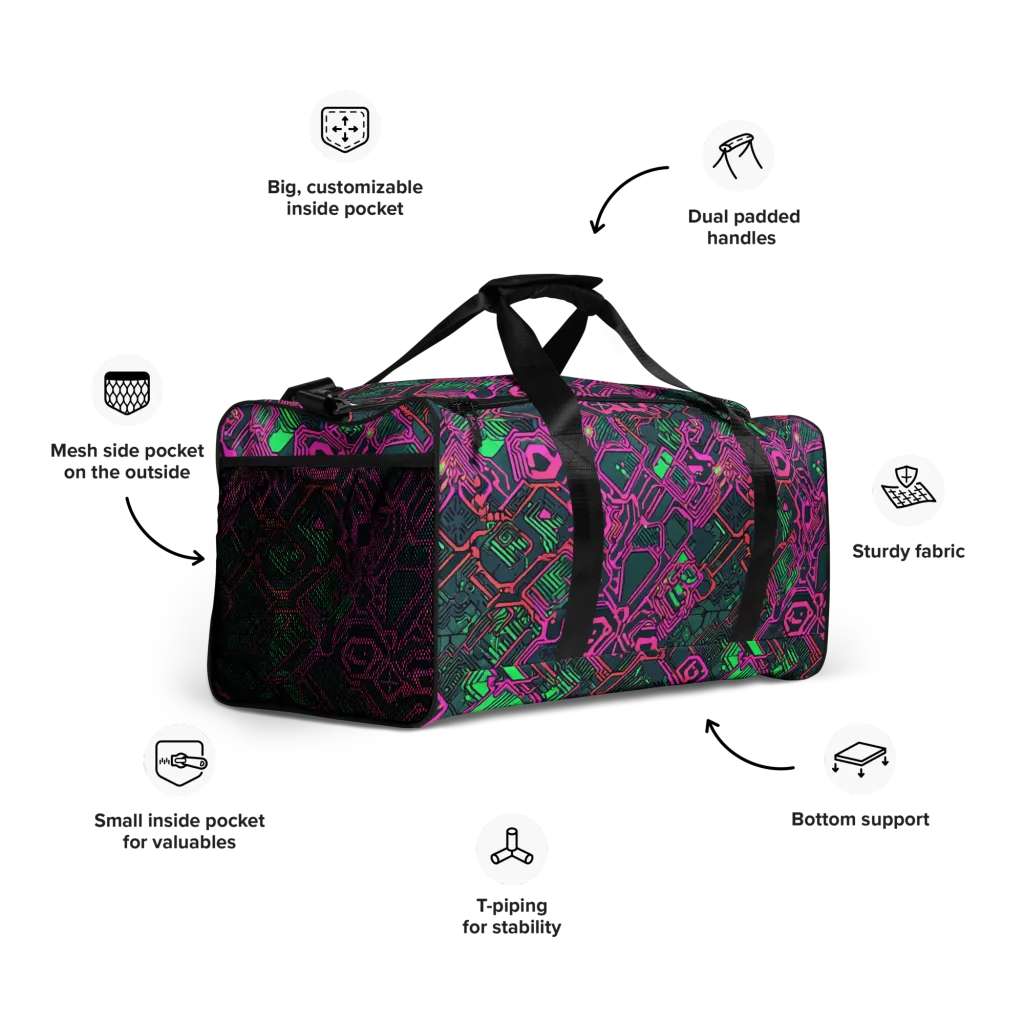 Electric Lattice on Duffle Bag — Right Front