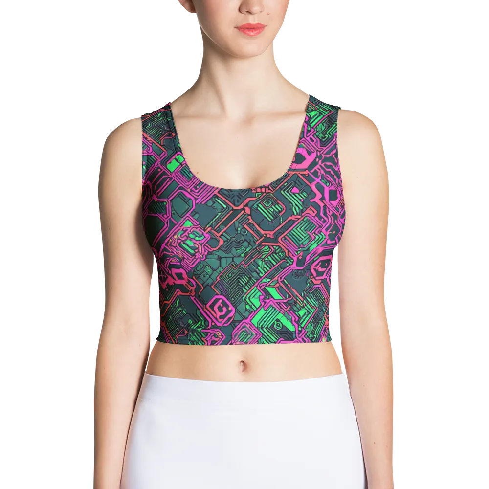 Electric Lattice on Crop Top — Front