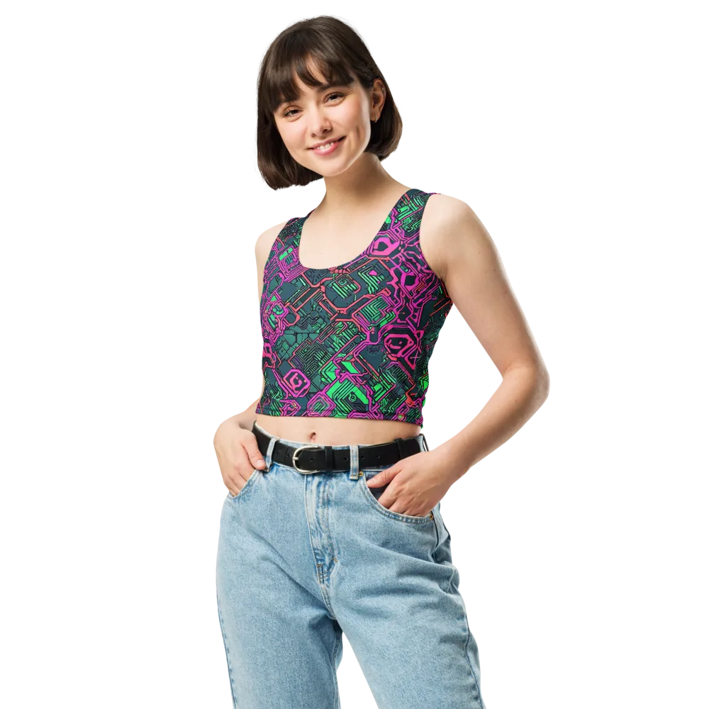 Electric Lattice on Crop Top — Front