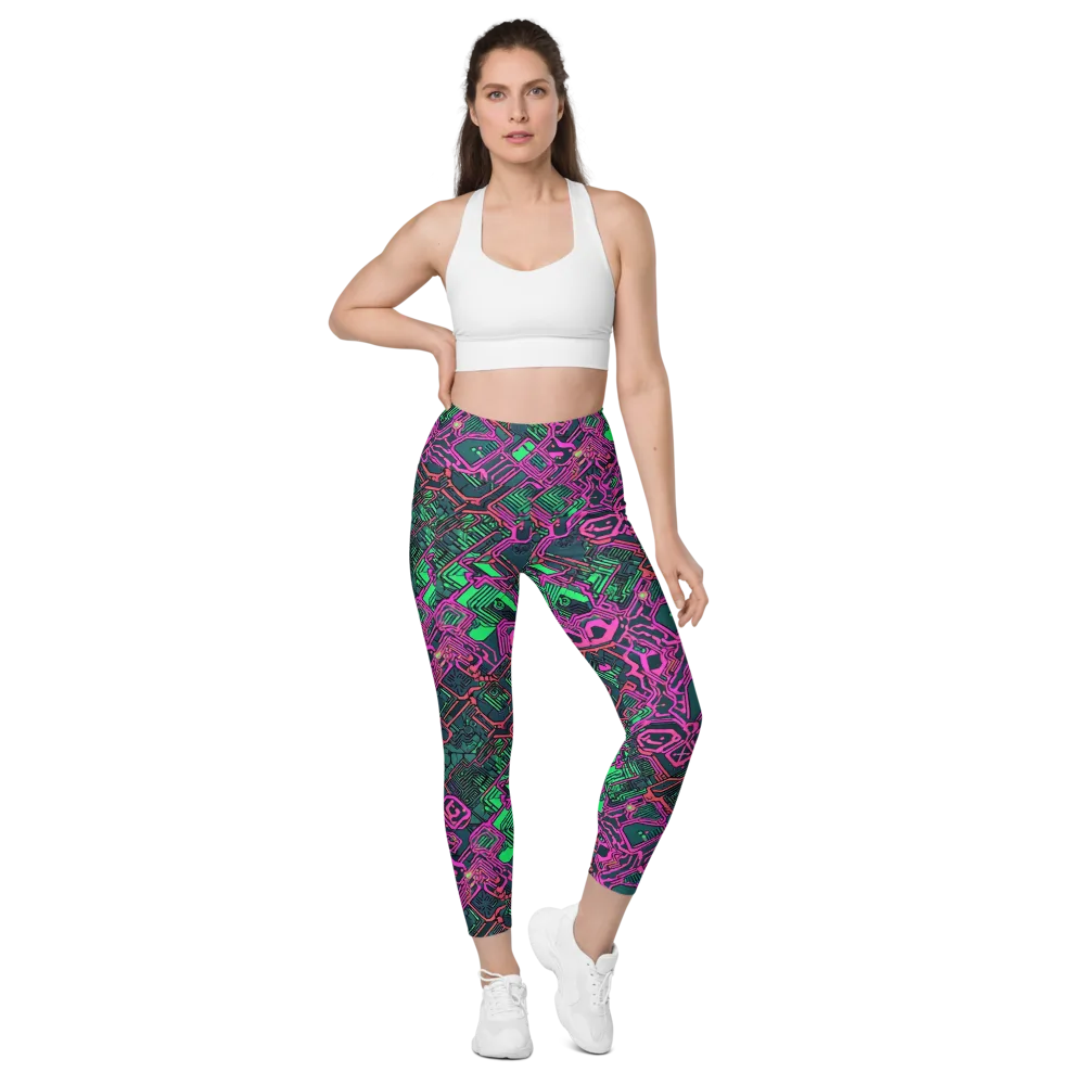 Electric Lattice on Leggings with Pockets — Front