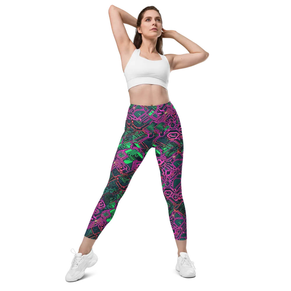Electric Lattice on Leggings with Pockets — Front