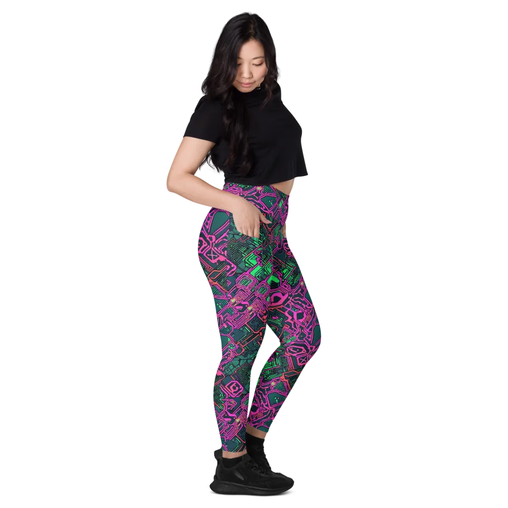 Electric Lattice on Leggings with Pockets — Right