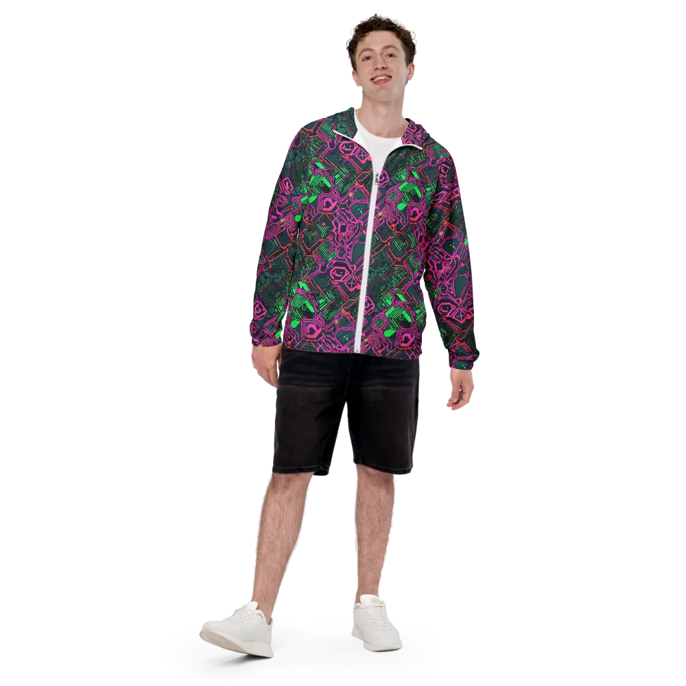 Electric Lattice on Men's Windbreaker — Front
