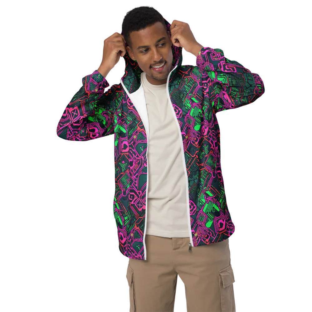 Electric Lattice on Men's Windbreaker — Front