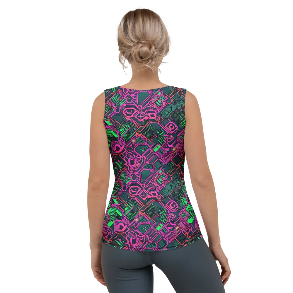 Electric Lattice on Women's Tank Top — Back