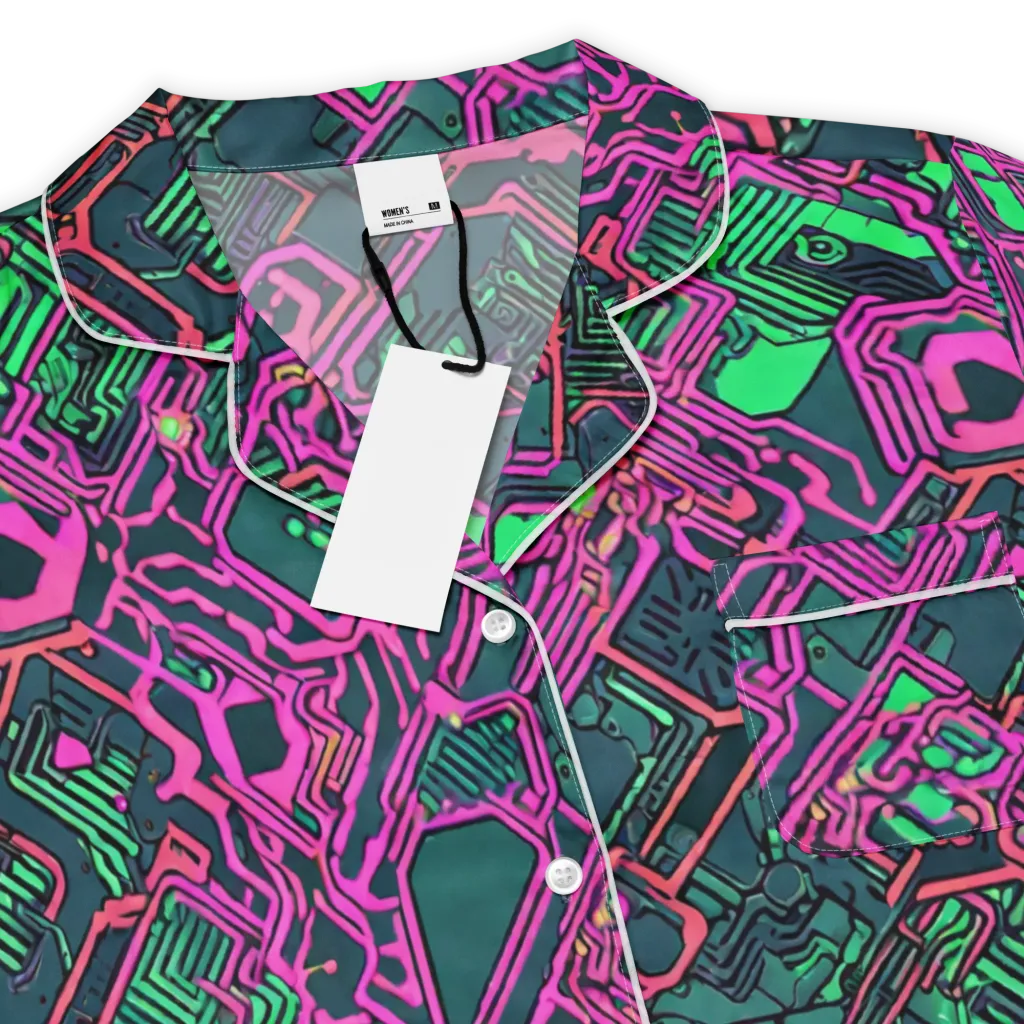 Electric Lattice on Women's Short Sleeve Pajama Top — Product details