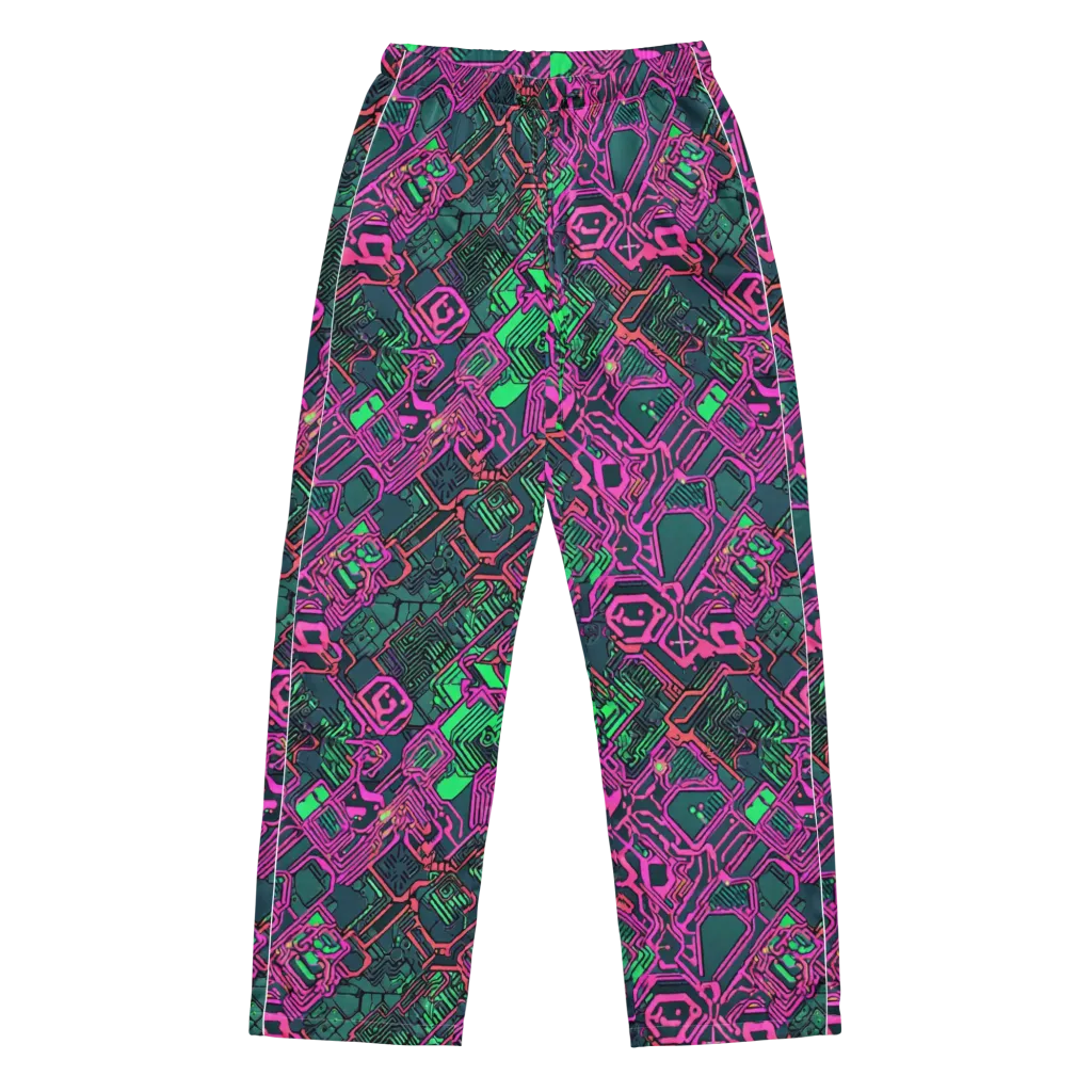 Electric Lattice on Women's Pajama Pants — Front