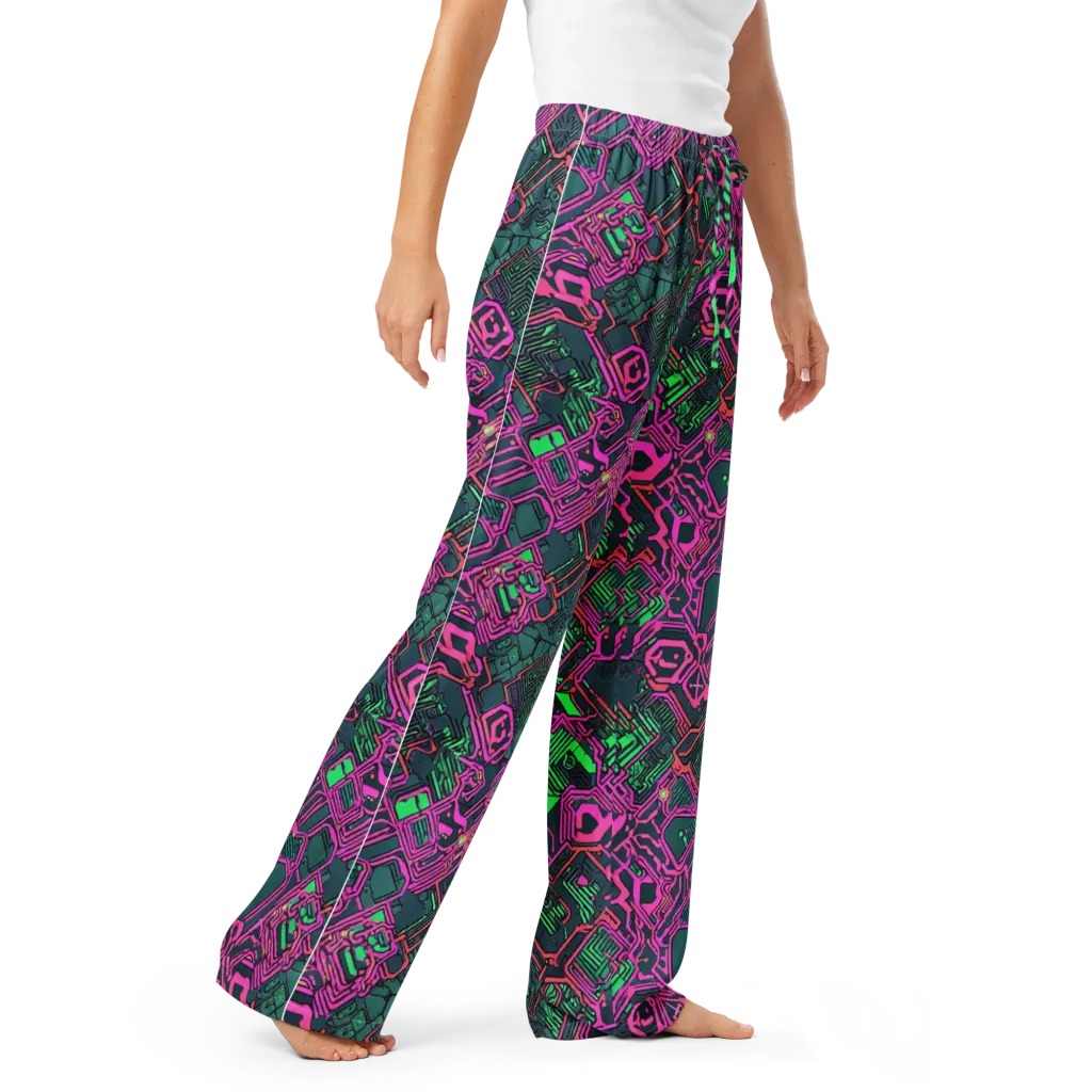 Electric Lattice on Women's Pajama Pants — Right Front