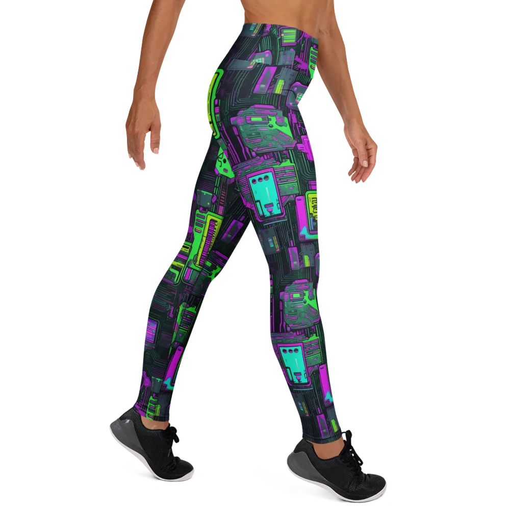 Synthwave Hardware on Yoga Leggings — Right