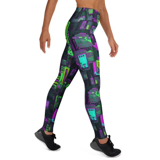 Synthwave Hardware on a Yoga Leggings