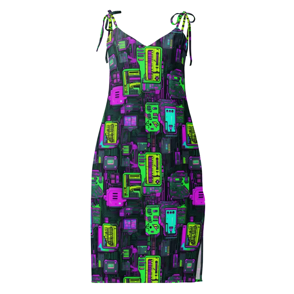 Synthwave Hardware on Slip Dress — Front