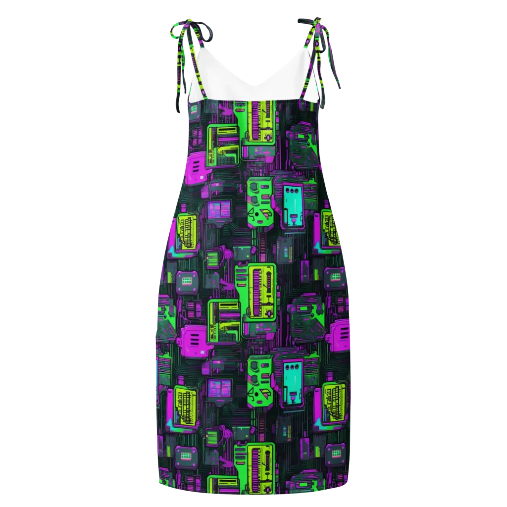 Synthwave Hardware on Slip Dress — Back