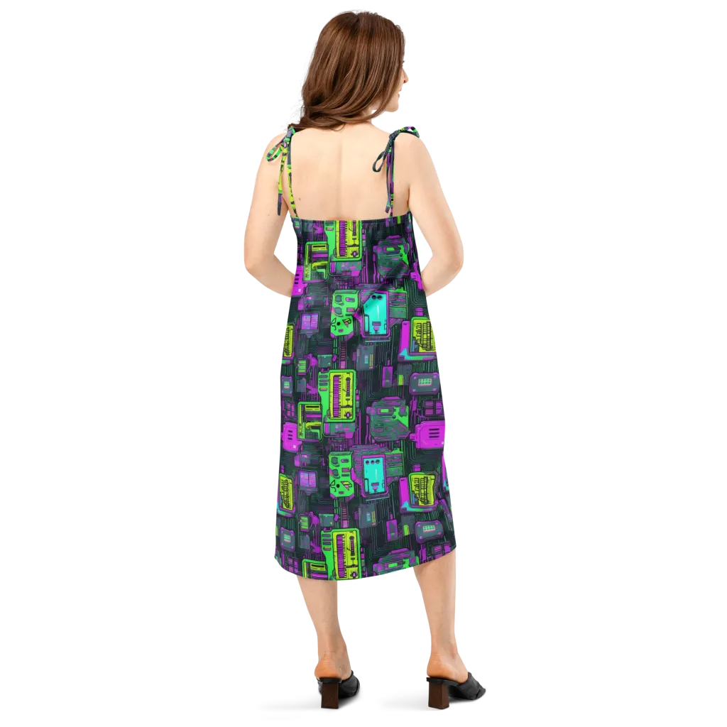 Synthwave Hardware on Slip Dress — Back