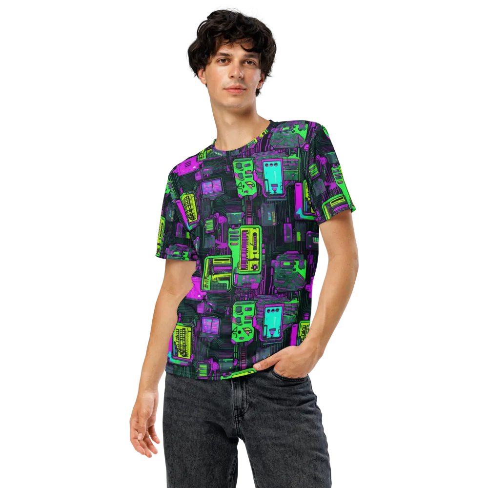Synthwave Hardware on Men's Crew Neck T-Shirt — Front