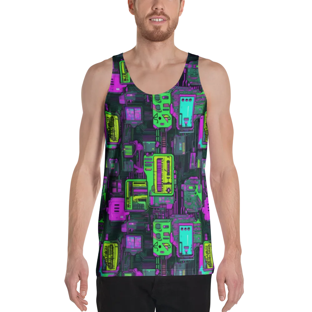 Synthwave Hardware on Men's Tank Top — Front