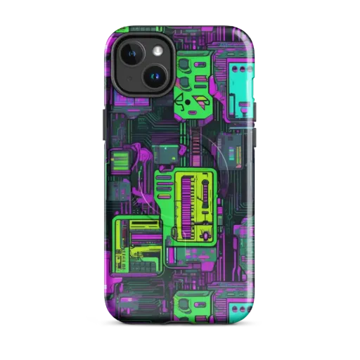 Synthwave Hardware on a MagSafe Tough Case for iPhone®