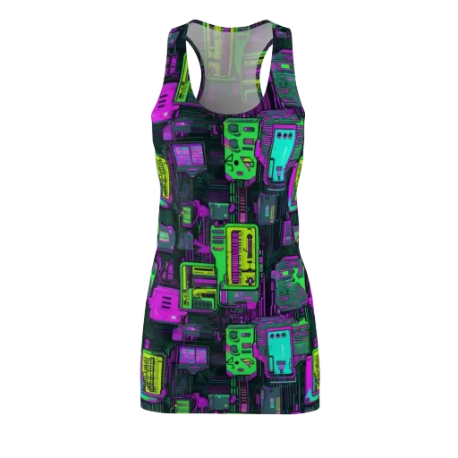 Synthwave Hardware on a Racerback Dress