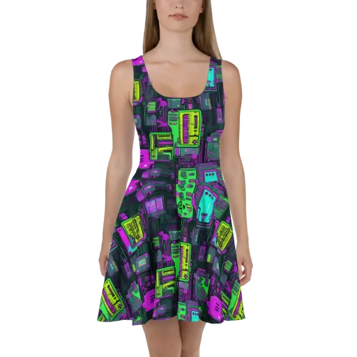 Synthwave Hardware on a Skater Dress