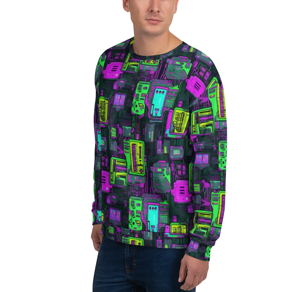 Synthwave Hardware on Sweatshirt — Left Front