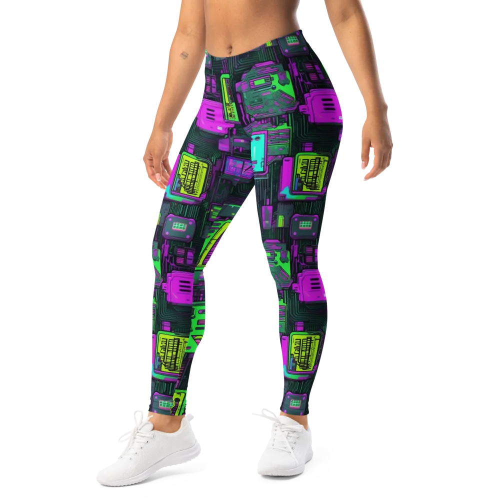Synthwave Hardware on Leggings — Left Front