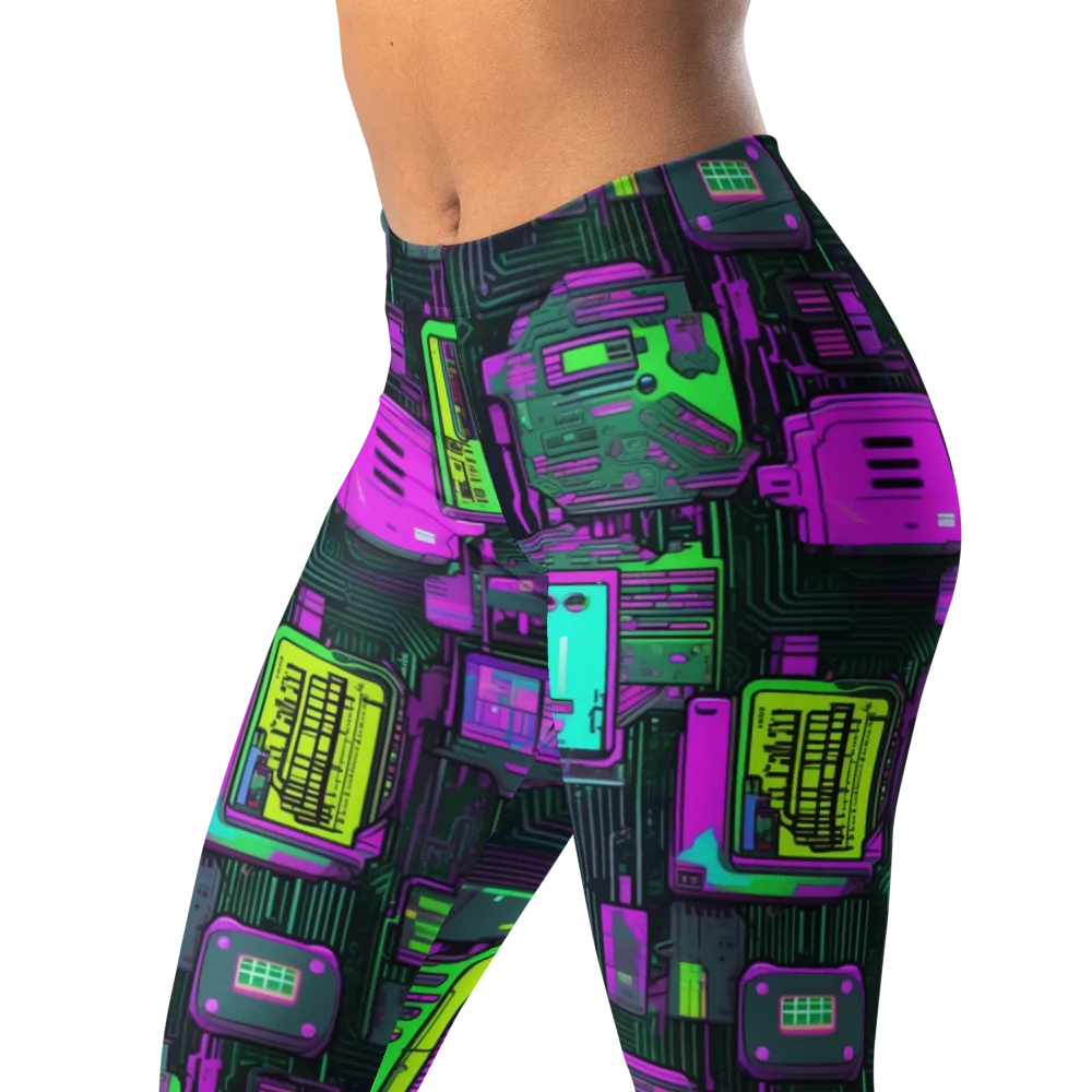 Synthwave Hardware on Leggings — Left Front