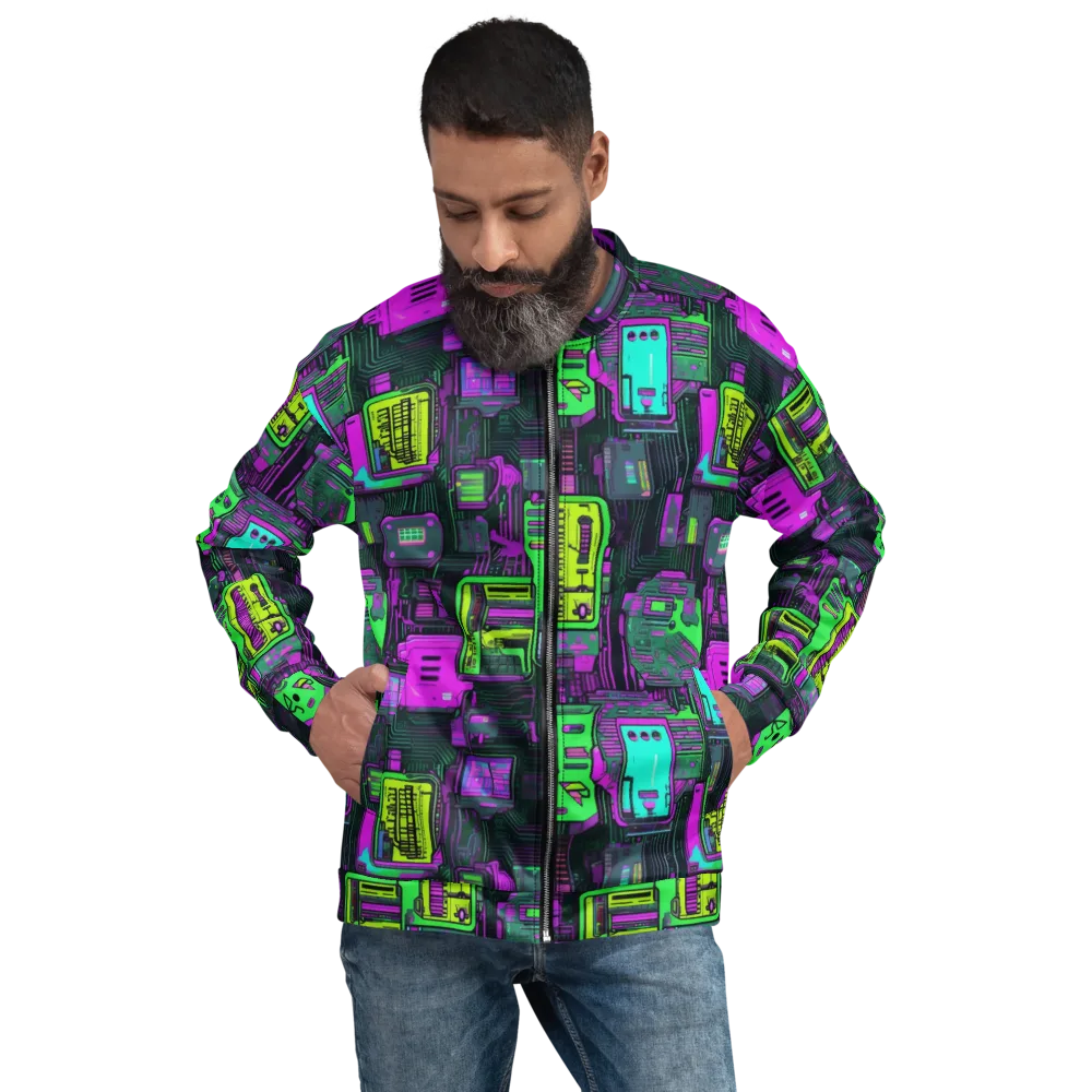 Synthwave Hardware on Bomber Jacket — Front